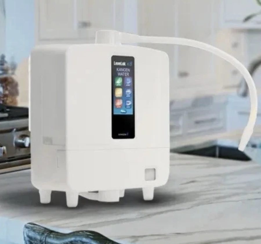 Kangen water machine on a kitchen counter